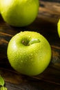 Raw Organic Green Granny Smith Apples Royalty Free Stock Photo