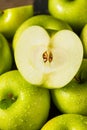 Raw Organic Green Granny Smith Apples Royalty Free Stock Photo