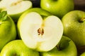Raw Organic Green Granny Smith Apples Royalty Free Stock Photo