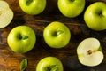 Raw Organic Green Granny Smith Apples Royalty Free Stock Photo