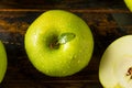 Raw Organic Green Granny Smith Apples Royalty Free Stock Photo