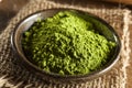Raw Organic Green Matcha Tea Royalty Free Stock Photo
