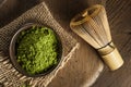 Raw Organic Green Matcha Tea Royalty Free Stock Photo