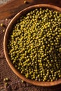 Raw Organic Green Mung Beans Royalty Free Stock Photo