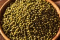 Raw Organic Green Mung Beans Royalty Free Stock Photo