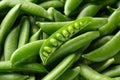 Raw Organic Green Sugar Snap Peas. ready to eat Royalty Free Stock Photo