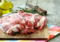 raw organic lamb meat