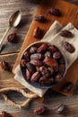 Raw Organic Medjool Dates Royalty Free Stock Photo