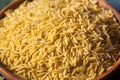 Raw Organic Orzo Pasta Royalty Free Stock Photo