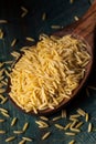 Raw Organic Orzo Pasta Royalty Free Stock Photo