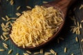 Raw Organic Orzo Pasta Royalty Free Stock Photo
