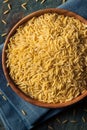 Raw Organic Orzo Pasta Royalty Free Stock Photo