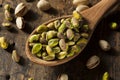Raw Organic Pistachio Nuts Royalty Free Stock Photo