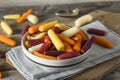 Raw Organic Rainbow Baby Carrots Royalty Free Stock Photo