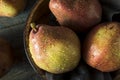 Raw Organic Red Anjou Pears Royalty Free Stock Photo