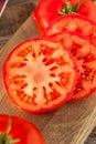 Raw Organic Red Beefsteak Tomatoes Royalty Free Stock Photo