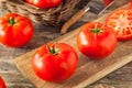 Raw Organic Red Beefsteak Tomatoes Royalty Free Stock Photo