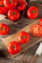 Raw Organic Red Beefsteak Tomatoes Royalty Free Stock Photo