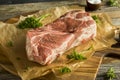 Raw Organic Red Pork Shoulder Royalty Free Stock Photo