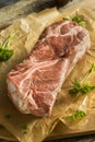 Raw Organic Red Pork Shoulder Royalty Free Stock Photo