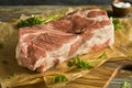 Raw Organic Red Pork Shoulder Royalty Free Stock Photo