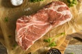 Raw Organic Red Pork Shoulder Royalty Free Stock Photo