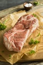 Raw Organic Red Pork Shoulder Royalty Free Stock Photo