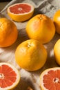 Raw Organic Ruby Red Grapefruit Royalty Free Stock Photo