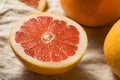 Raw Organic Ruby Red Grapefruit Royalty Free Stock Photo