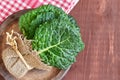 Raw organic savoy cabbage leaves Royalty Free Stock Photo