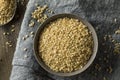 Raw Organic Short Grain Brown Rice Royalty Free Stock Photo