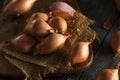 Raw Organic Spicy Shallots Royalty Free Stock Photo