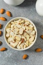 Raw Organic White Sliced Almonds Royalty Free Stock Photo