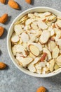 Raw Organic White Sliced Almonds Royalty Free Stock Photo