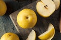 Raw Organic Yellow Asian Apple Pears Royalty Free Stock Photo