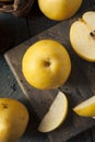Raw Organic Yellow Asian Apple Pears Royalty Free Stock Photo