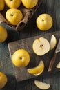 Raw Organic Yellow Asian Apple Pears Royalty Free Stock Photo