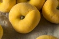 Raw Organic Yellow Donut Saturn Peaches Royalty Free Stock Photo