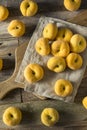 Raw Organic Yellow Donut Saturn Peaches Royalty Free Stock Photo