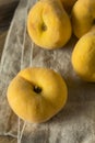 Raw Organic Yellow Donut Saturn Peaches Royalty Free Stock Photo
