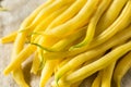 Raw Organic Yellow String Beans Royalty Free Stock Photo