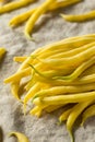 Raw Organic Yellow String Beans Royalty Free Stock Photo