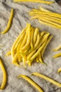 Raw Organic Yellow String Beans Royalty Free Stock Photo