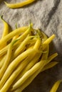 Raw Organic Yellow String Beans Royalty Free Stock Photo