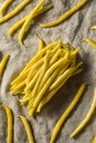 Raw Organic Yellow String Beans Royalty Free Stock Photo