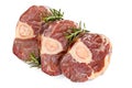 Raw Osso Bucco Veal Shanks Top View Isolated Royalty Free Stock Photo