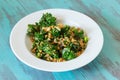 Raw Paleo Kale and Quinoa Superfood Salad Royalty Free Stock Photo