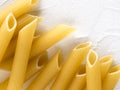 raw pasta penne on white background Royalty Free Stock Photo