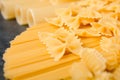 Raw pasta background Royalty Free Stock Photo