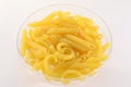 Raw pasta in a bowl Royalty Free Stock Photo